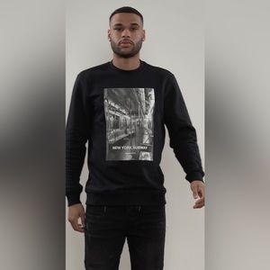 Lightly Used Black Only Sons New York Subway Hoodie